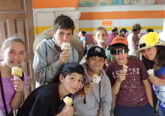 Disfrutando las Nieves Ojo Ciego Camp
