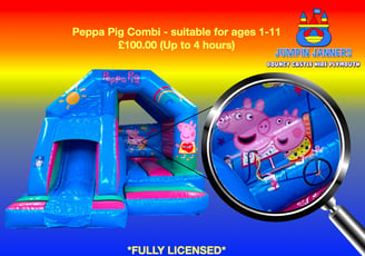 Peppa Pig Bouncy Castle Plymouth with Slide