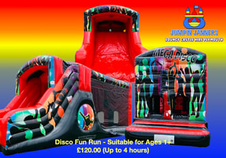 Adult Suitable Disco Fun Run Bouncy Castle