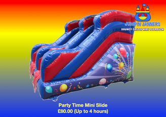 party-time-inflatable-mini-slide-jumpin-janners-bouncy-castle-hire-plymouth