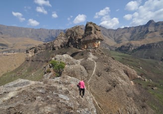 Tugela gorge walk and Policemans Helmet, Thendele Upper Camp, Drakensberg Amphitheatre, South Africa