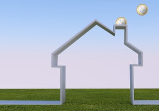 Stilisierte Hausdarstellung wo die Euros im Kamin verheizt werden