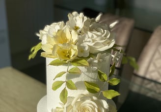 Sugar Flowers wedding cake design