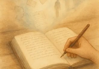 Journal intime d'où des souvenirs s'échappent