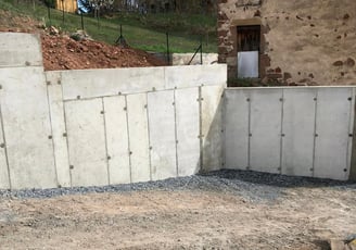 Construction de murs de soutènement