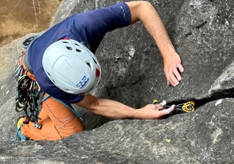 Trad climbing on Sasso Remenno