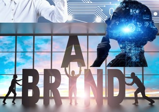 A person building a personal brand using AI