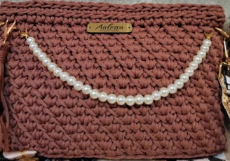 Sac à main fait au crochet unique personnalisé style fait main France artisan tendance  Sacs a main 