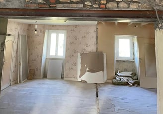 Chantier de rénovation d'une maison