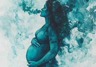 Hypnobirthing workshop graphic with calming colours and soft watercolour design