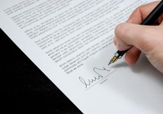 someone signing a OET letter