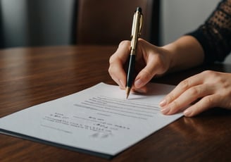Advogado contratualista assinando contrato