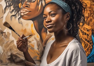 painting a mural on a building