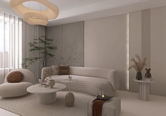 diseño de interiores sala tipo atemporal