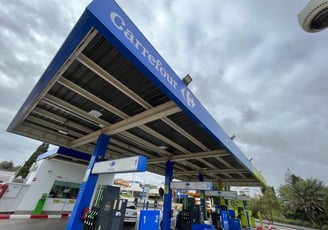 Desmontaje techo gasolinera