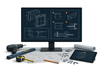 Detailed assembly drawings for window and door installation, Auckland technical documentation, NZ