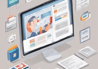 a computer monitor screen with a computer screen showing a man in a suit and a
