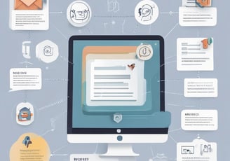 a computer monitor screen showing email and email signature