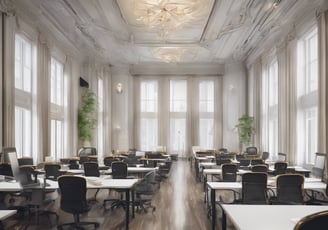 blue and white round illustration