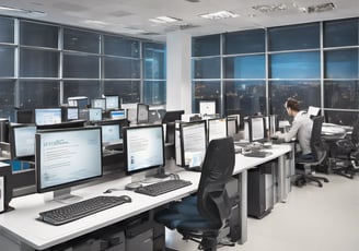 blue and white round illustration