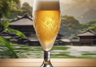 three glasses of beer sitting on top of a table