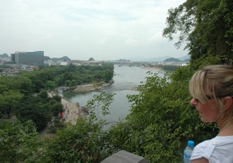 Nick and Tracey Billington at the River near Guilin in China