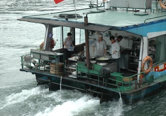 Nick and Tracey Billington on the river Li cruise, Guilin, China