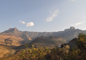 The view of the amphitheatre from the Thendele Upper Camp, Drakensberg Amphitheatre