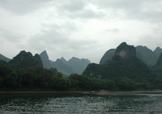 Tracey Billington on the river Li cruise, Guilin, China