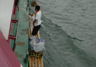 Tracey Billington on the river Li cruise, Guilin, China