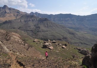 Tugela gorge walk and Policemans Helmet, Thendele Upper Camp, Drakensberg Amphitheatre, South Africa