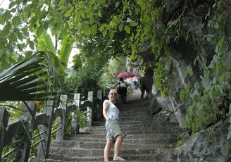 Nick and Tracey Billington at the River near Guilin in China