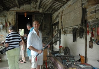 traditional farm in Yangshuo County, near the river Li, China