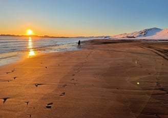 Porlakshofn black beach, Iceland