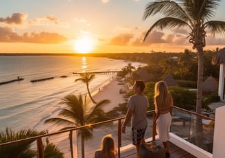 Luxurious villas in Akumal, Mexico.