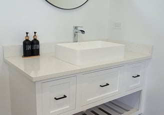 San Antonio custom floating bathroom vanity