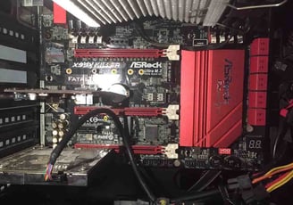 a computer motherboard with a motherboard and a motherboard