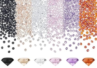 PH PandaHall Cubic Zirconia Stones, 720pcs 6 Colors Diamond Shape Small Loose CZ Stones 2mm Faceted 
