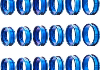 SUNNYCLUE Stainless Steel Grooved Finger Ring Settings Assorted Wide Grooved Finger Ring Comfort Rou