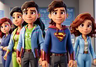 group of people dressed as superheroes of financial empowerment