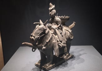 Silla horse and rider pottery