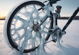 bevroren fiets slot