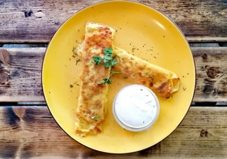 pancakes meat curd cheese Snekutis