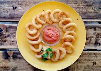 fried onion rings Snekutis