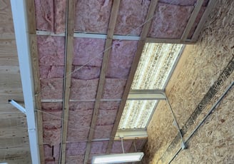 exposed insulation during installation