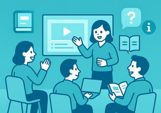 Team collaborating with AI agents in a modern office environment.