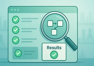 a magnifying image of a magnifying checklister