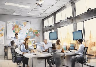 people sitting on chair in front of table while holding pens during daytime