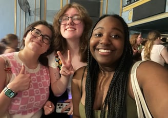 Mackenzie, Amy and I after the show