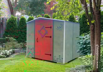 abri de jardin en bois traité, design et original, robuste et facile sans entretien